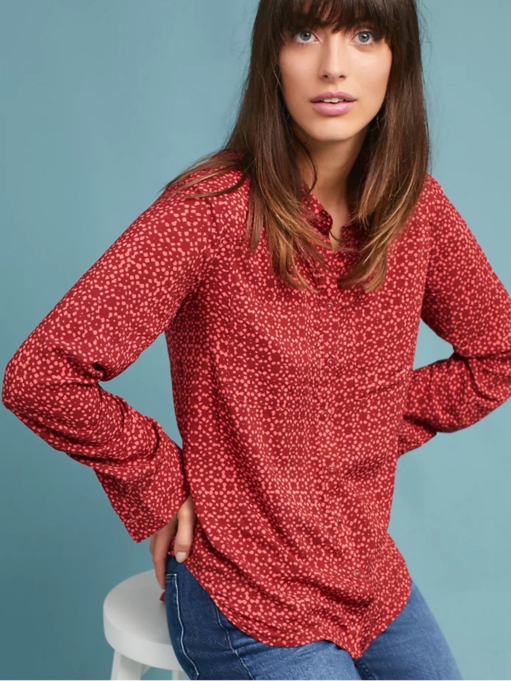 Holding Horses Anthropologie printed button down shirt